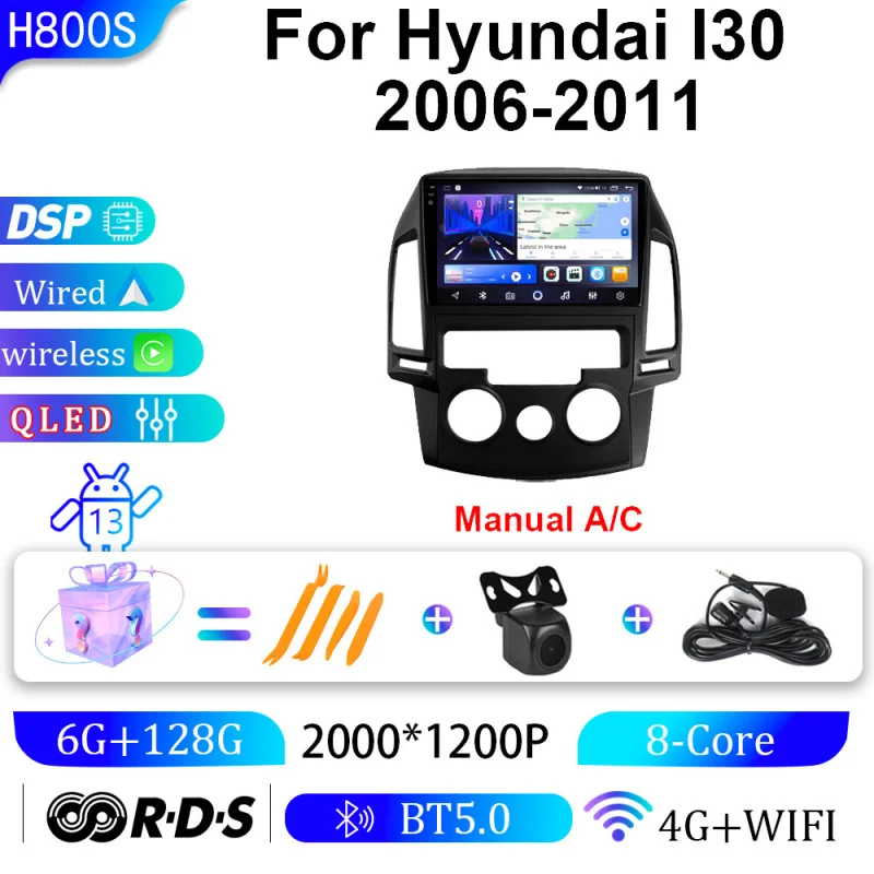 

For Hyundai I30 06-11 Car Intelligent Systems Android Car Player GPS WIFI Carplay 4G Car Radio Navigation Stereo Car Electronic