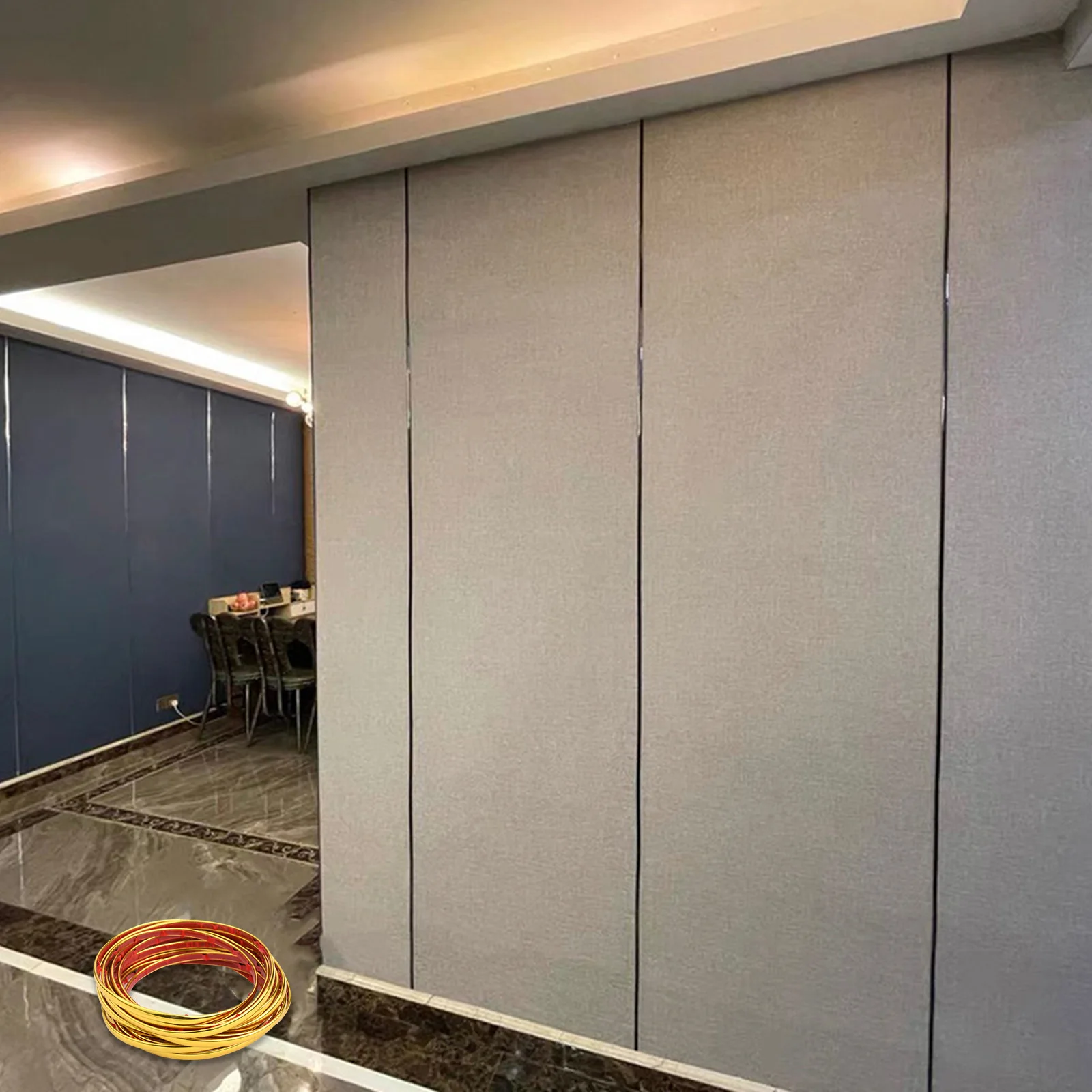 3D High-Gloss Trim Wall Edge Strip Self-adhesive Soft And Anti-collision Five Colors Available For Baby Safety