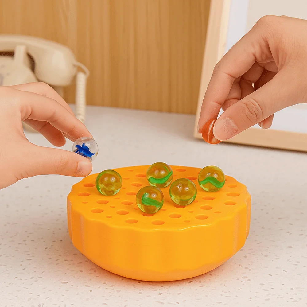 60 Colorful Marbles Marble Ball Balancing Game Stored Inside Educational Stack Balance Game Durable Safe Material