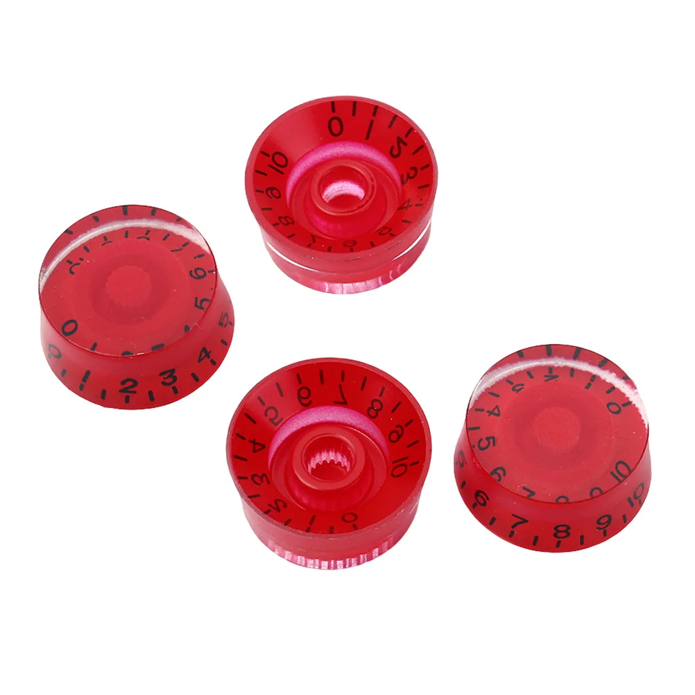 

4pcs Red Guitar Volume Tone Control Knobs For Electric Guitar Replacement Parts Rotary Knobs Set Gd35 Instrument Accessories