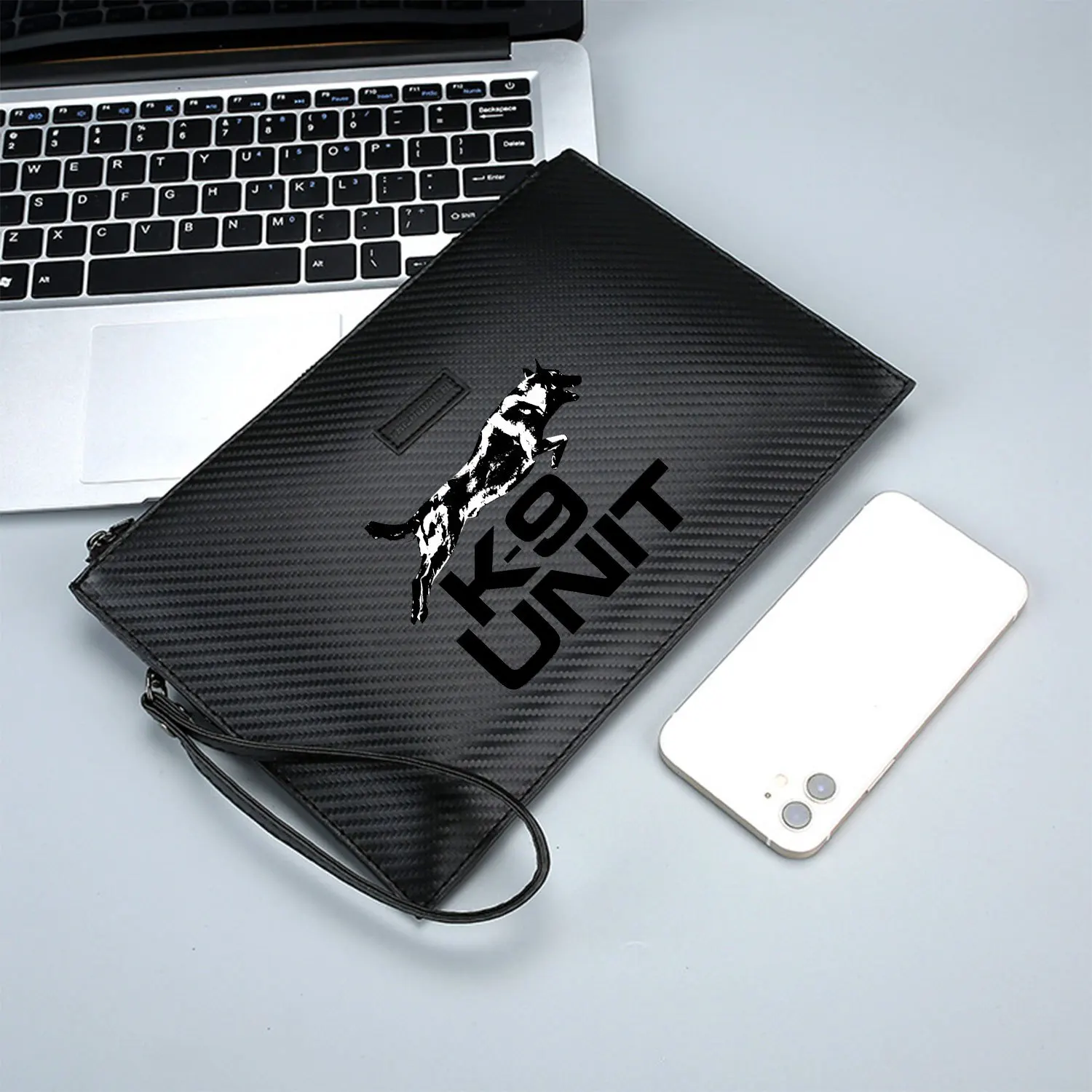 Jumping dog K9 Unit insignia Элегантная мужская сумка из искусственной кожи с принтом Модная и практичная для повседневной носки