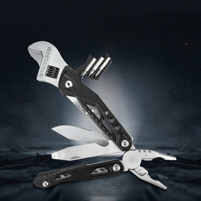 ステンレス鋼多機能可動レンチプライヤー多目的折りたたみナイフプライヤーコンビネーションアウトドア多機能ツール