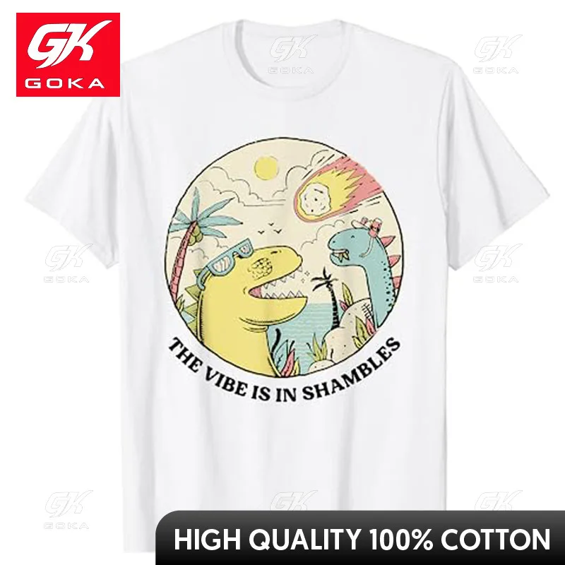 The Vibe Is in Shambles T-Shirt Funny Cartoon Comics Graphic Tee Tops Humor Funny Anime Outfits Cotton Short Sleeve Blouses Gift