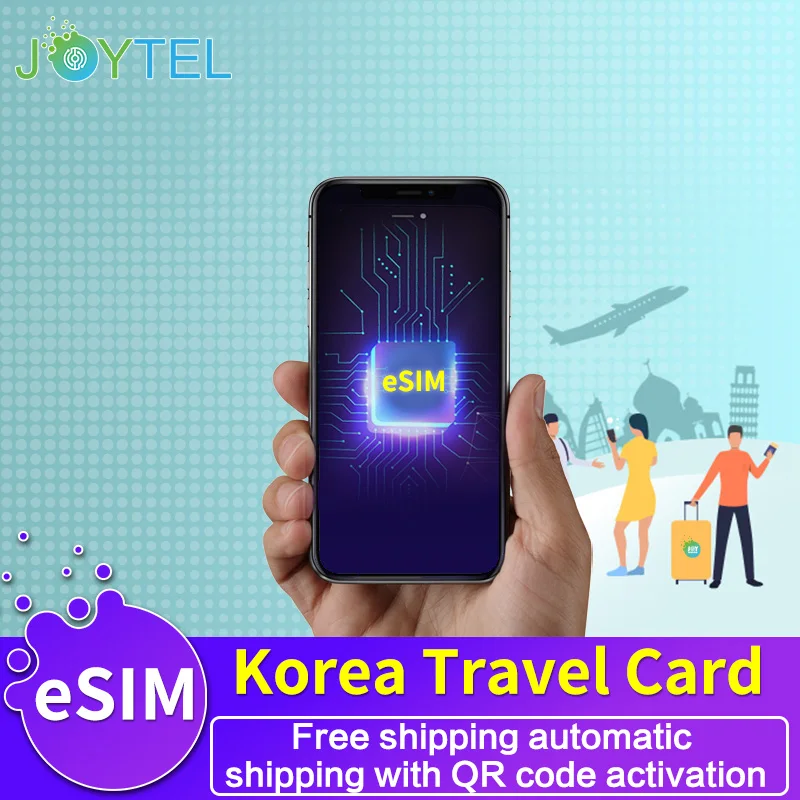 【ESIM】 Tarjeta telefónica JOYTEL Korea Tarjeta telefónica virtual 4G Acceso a Internet de alta velocidad Datos ilimitados 2G opcionales