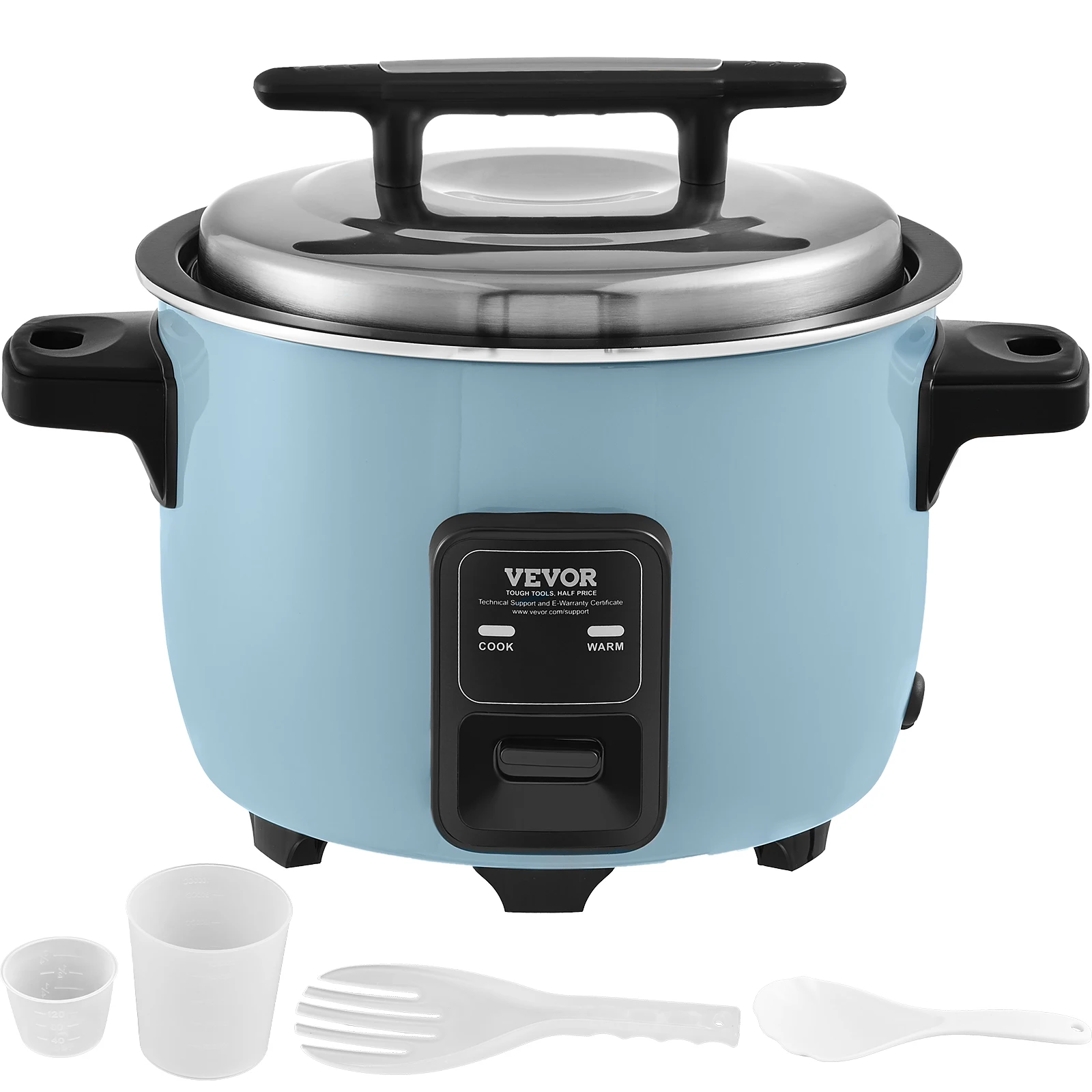 VEVOR 8L 10L 13L Commercial Rice Cooker with Aluminium Nonstick Inner Pot 24-Hour Keep Warm for Restaurant Buffet