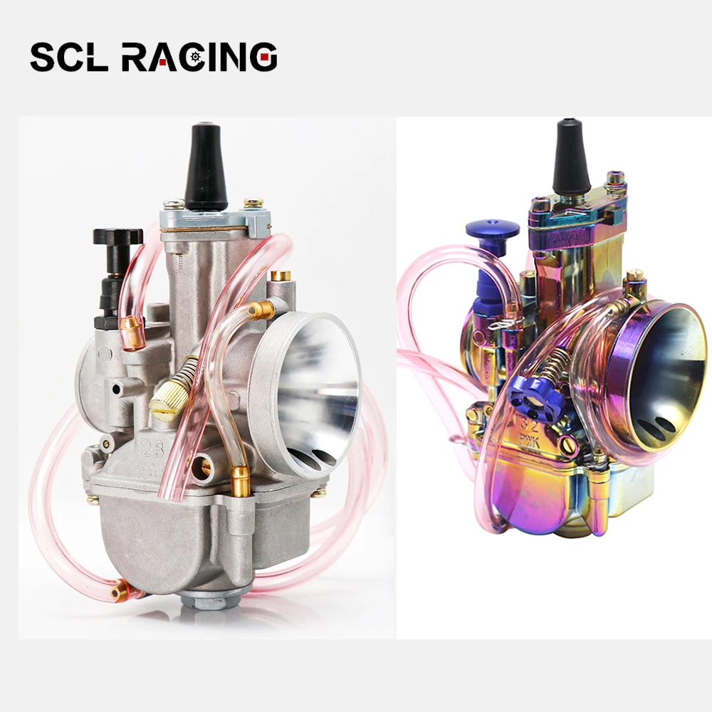 SCL Racing Universal Carburetor For PWK 21 24 26 28 30 32 34 2T 4T For Keihi  PWK Carburetor With Power Jet For 50cc-350cc