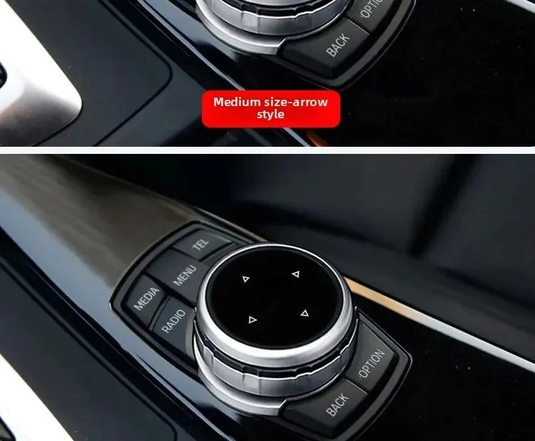 For BMW 1 2 3 4 5 6 7 Series X1 X5 X6 F20 F30 F10 F07 E60 E90 E70 IDrive Car Multimedia Big Knob Covers Button Trim Control
