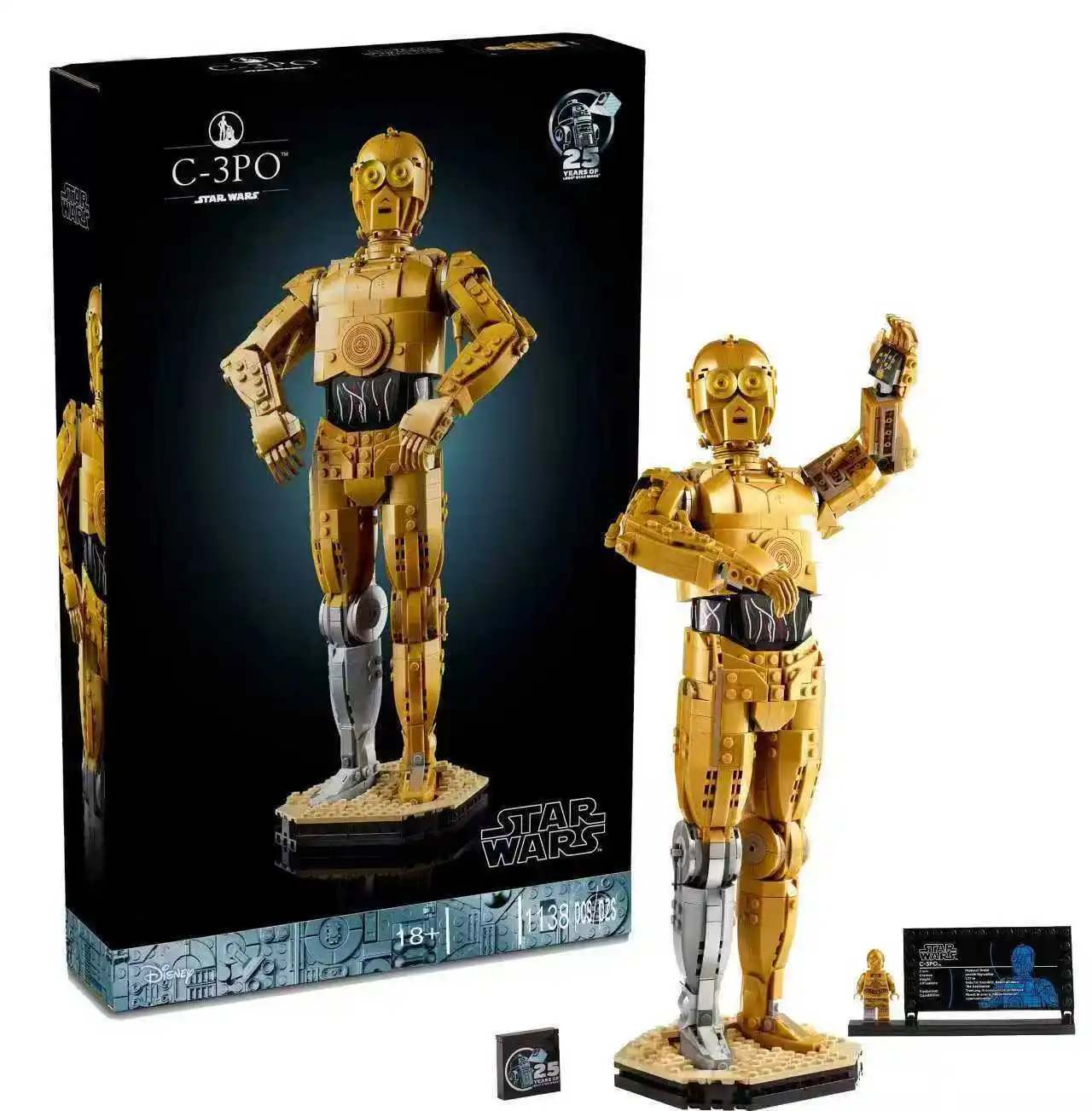 

1138PCS C3PO Assembled Building Blocks Plastic Toys Compatible 75398 Decorative Ornaments Christmas Birthday Gifts for Friends