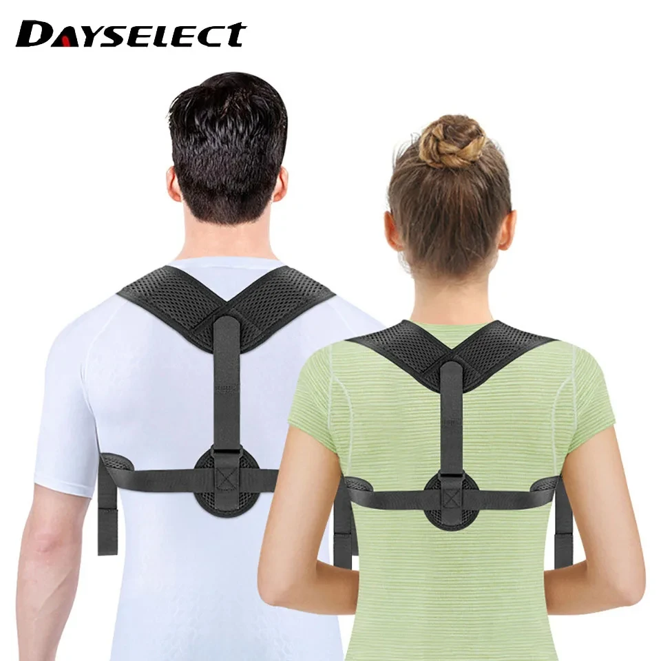 Adjustable Back Brace Support Invisible Shoulder Posture Corrector Unisex Spine Neck Health Correction Belt Home Office Sport