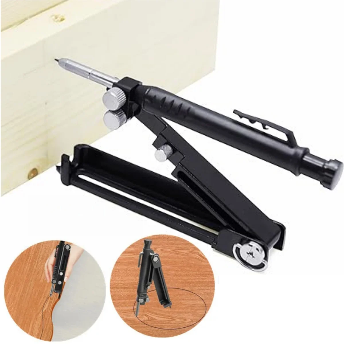 Brújulas de medición y modelado de línea de Graffiti para carpintería de aleación de aluminio/plástico con lápiz de Agujero profundo herramienta de bricolaje para carpintería