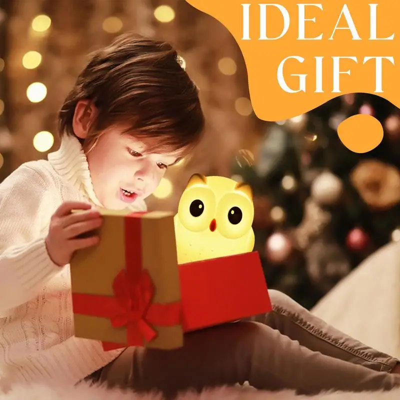 

Touch Night Lamp Owl Rechargeable Nursery Night Lamp Silicone Nursery Lamp Cute Owl Bedside Light For Study Room Bedroom