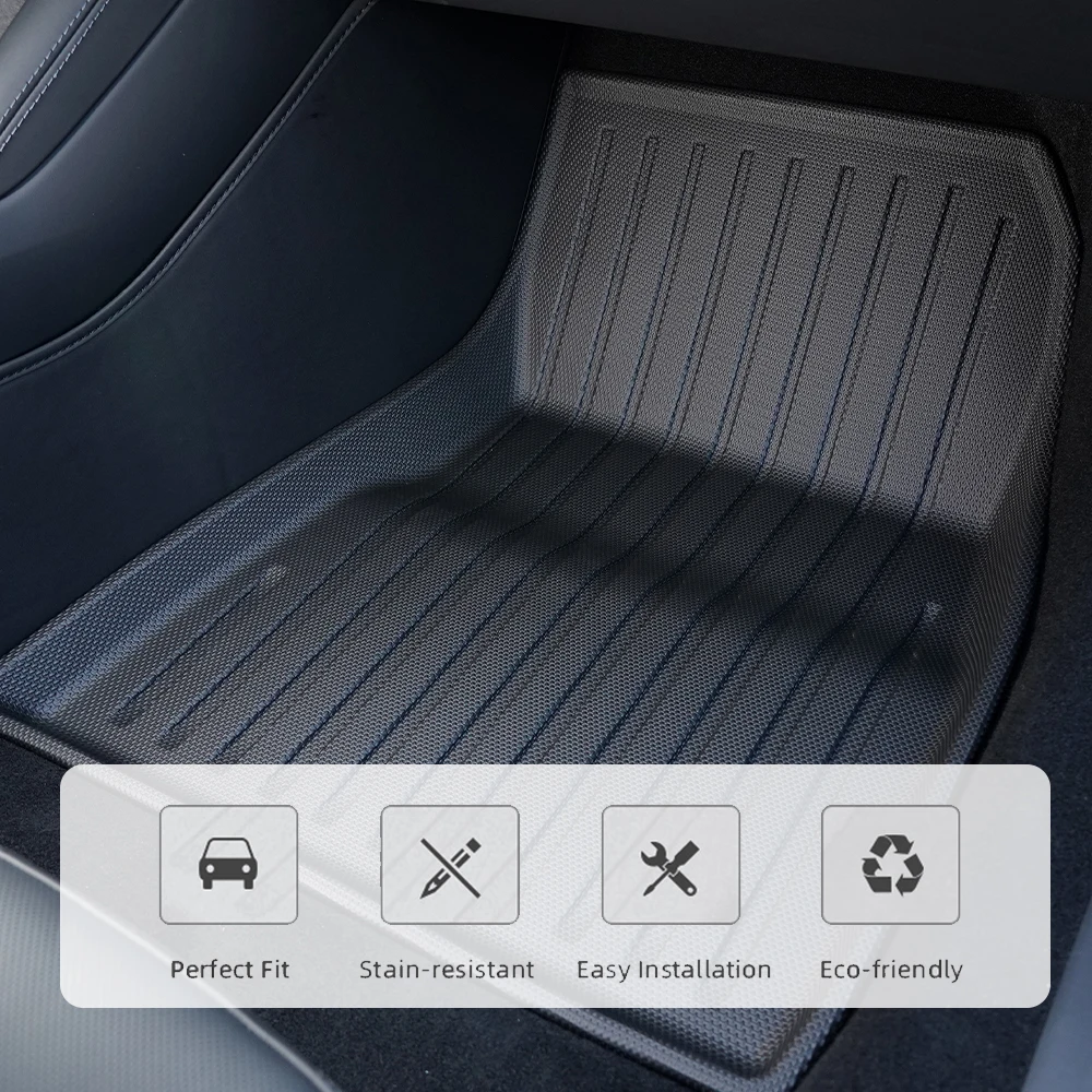 Für Tesla Modell 3 Highland 2025, Zubehör, Fußmatten, Cargo-Liner, wasserdicht, rutschfest, Kofferraummatte, TPE-Pads für Tesla, neues Modell 3 – Detail 2