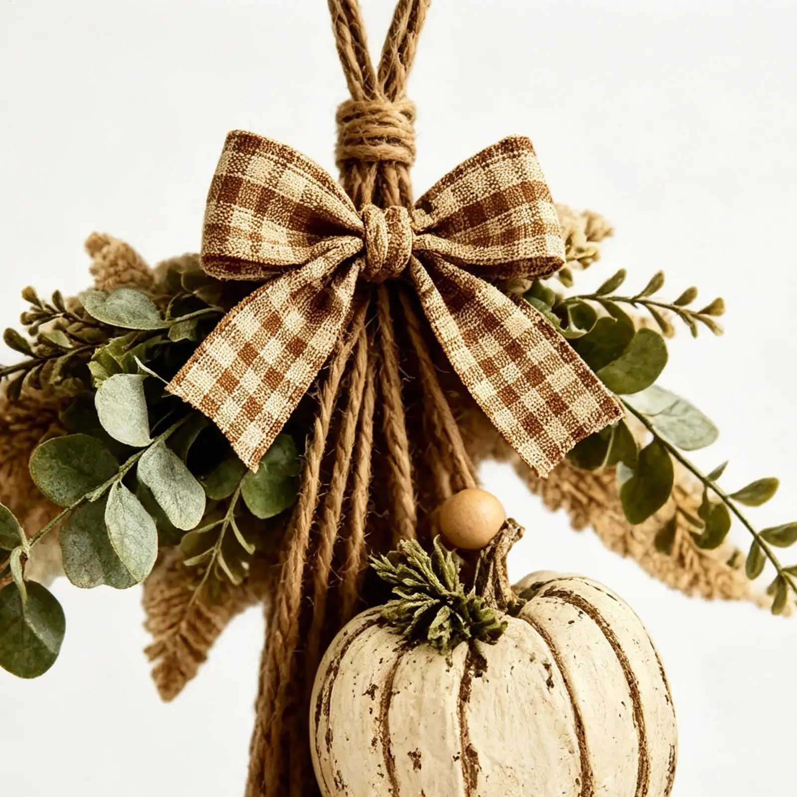 Fall Door Hanger Vintage Rustic Wooden Bow Decoration With Rope Fall Indoor Door Sign For Entrance Window Front Porch Staircase