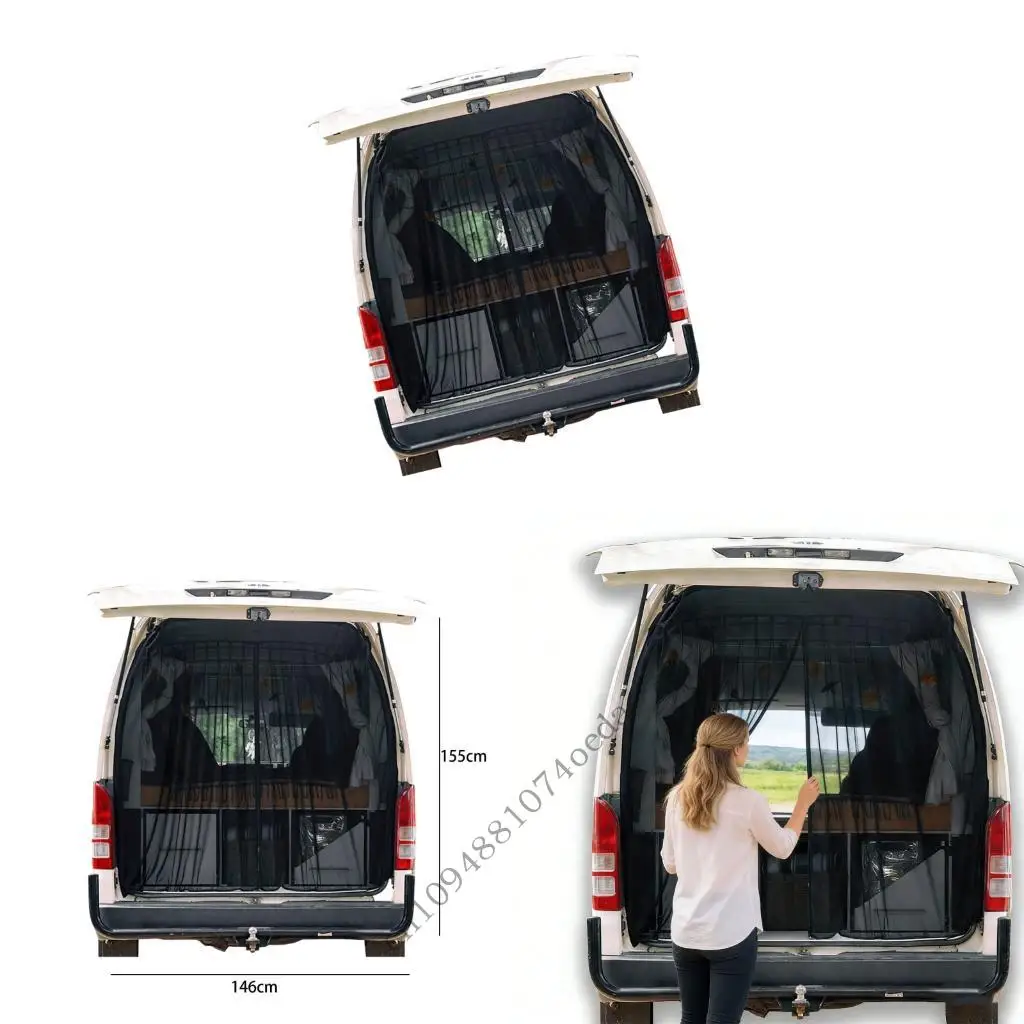 

Screen For Vehicle 155x146cm Breathable Mesh Curtain Blocks Flies While Allowing Air
