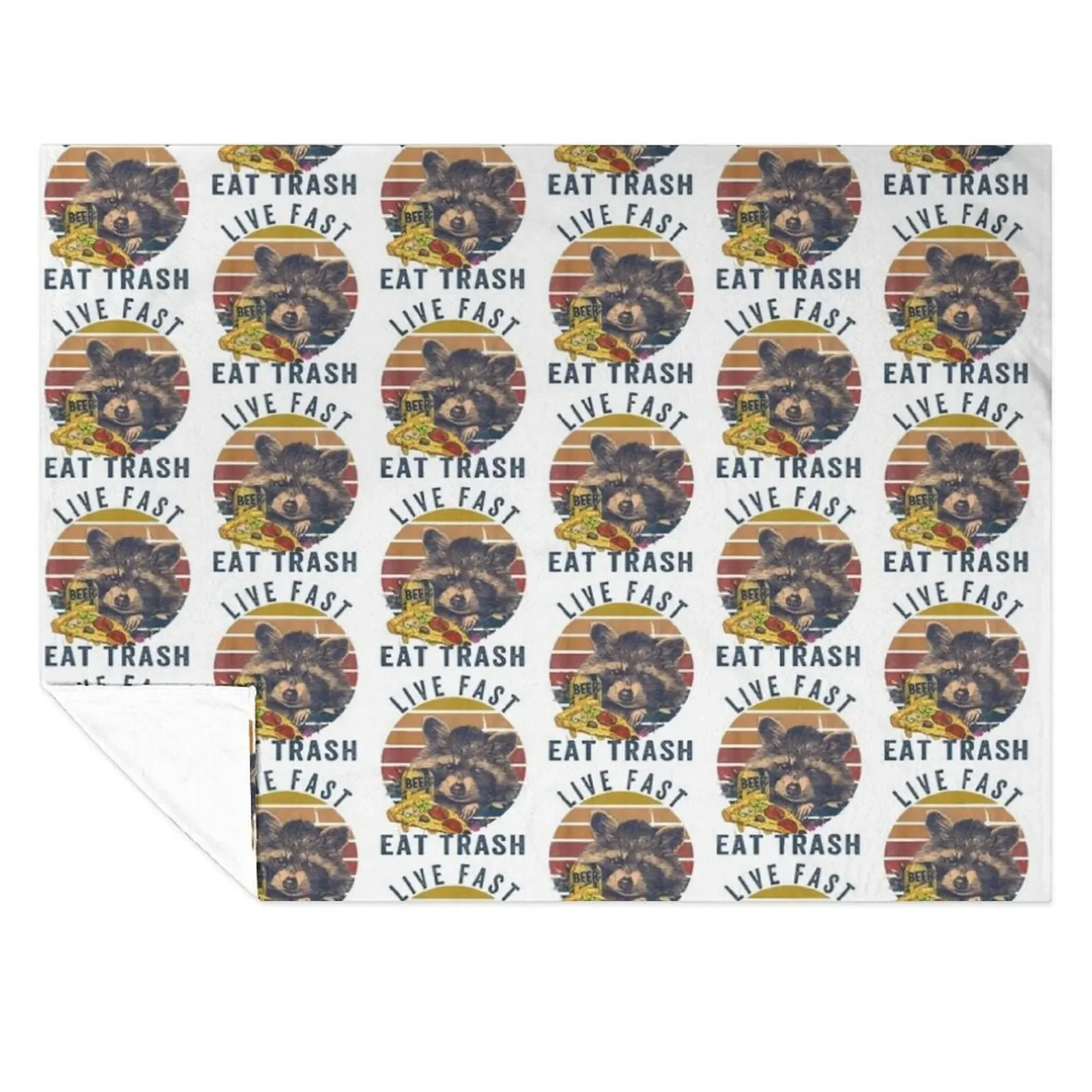 

Live Fast Eat Trash Throw Blanket Quilt valentine gift ideas bed plaid Heavy Blankets