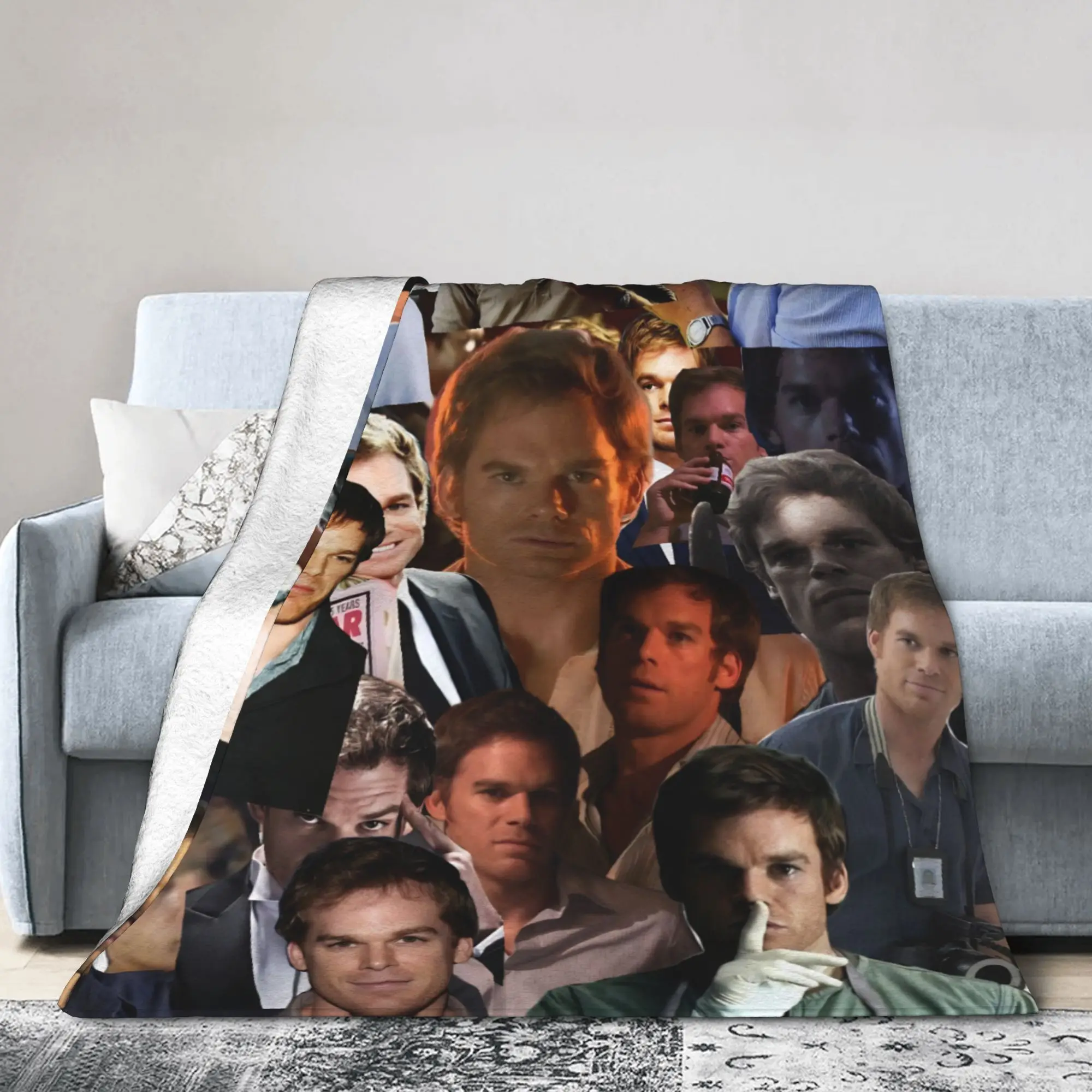 

Dexter Morgan Bay Harbor Butcher Blankets TV Show Flannel Throw Blankets Travel Rug Piece Lightweight Bedspreads Multi-function