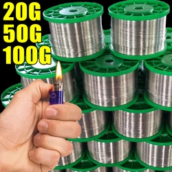 100/50/20g Easy Melt Solder Wire Stainless Steel Low Temperature Aluminum Copper Iron Metal Weld Cored Welding Soldering Rods