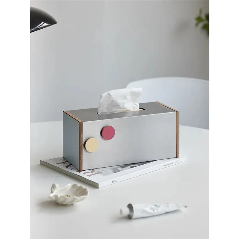

Paper box creative living room high-end tissue storage box magnetic suction light luxury Internet celebrities