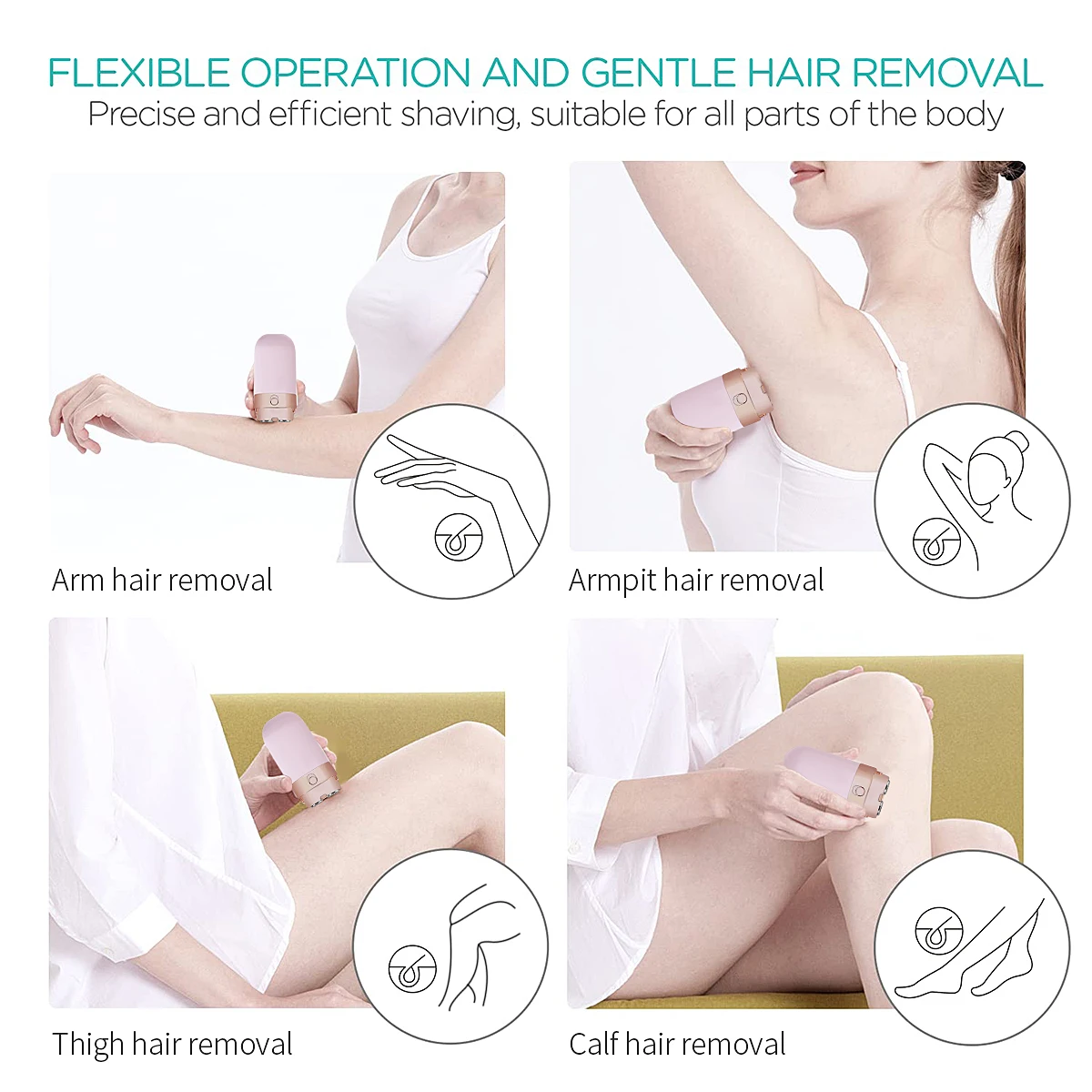 ماكينة حلاقة صغيرة محمولة LED ماكينة حلاقة كهربائية مكشطة جافة ورطبة ذات الاستخدام المزدوج ماكينة حلاقة للسيارة والسفر والمكتب #5