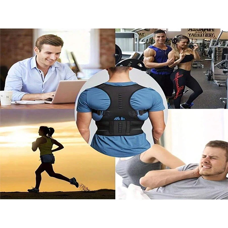 Back Brace Posture Corrector Magnetic Lumbar Back Support Belt Support Straightener For Spine Relieve Back Pain Improve Posture