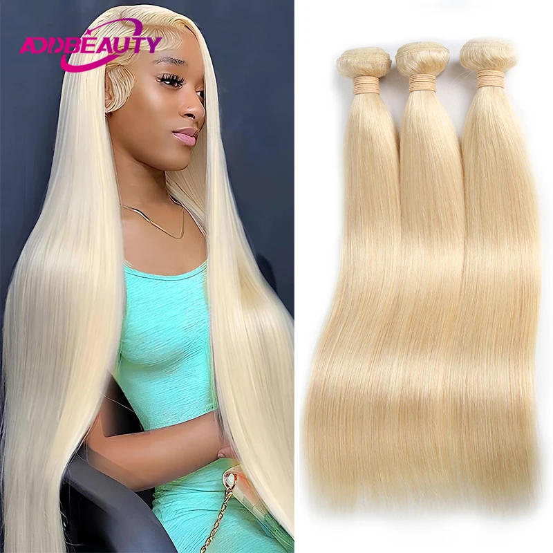 Straight Virgin Human Hair Weave for Women Honey Blonde Unproccessed Raw Virgin Hair Bundles Addbeauty Brazilian One Donor Hair