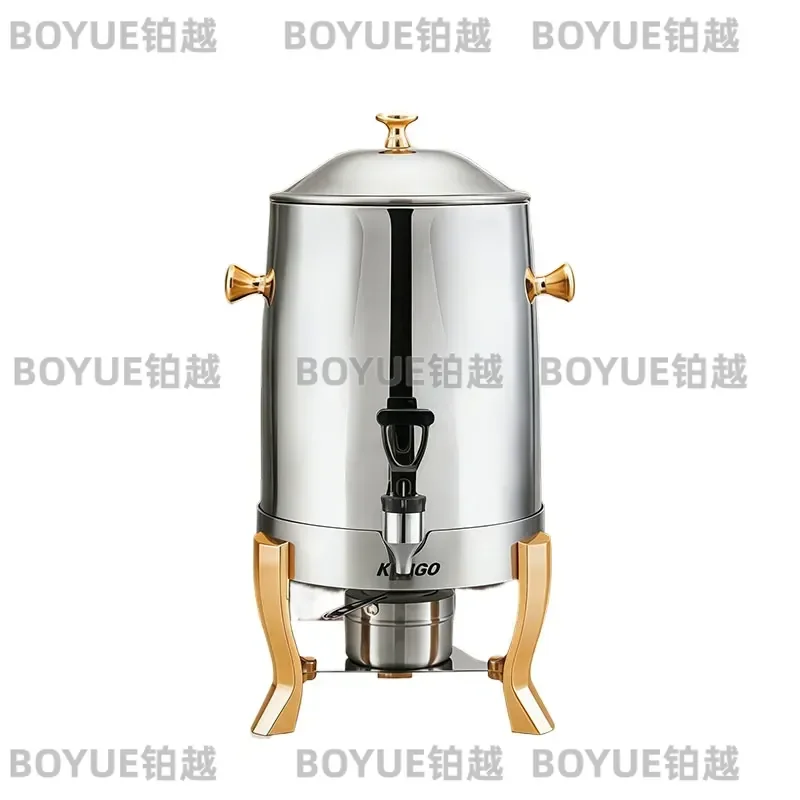Stainless Steel Electric Beverage Warmer Tripod Buffet Milk Coffee Tea Pot Thermal Insulation Heating Bucket for Party
