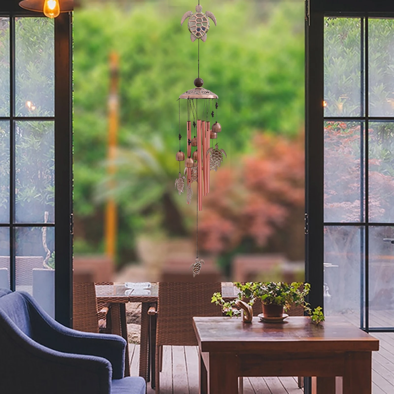 

1pc Chime Turtle Design Hanging Bell For Garden Outdoor Decoration Decorative Wind Bell Pendant Pendant Wind Chime