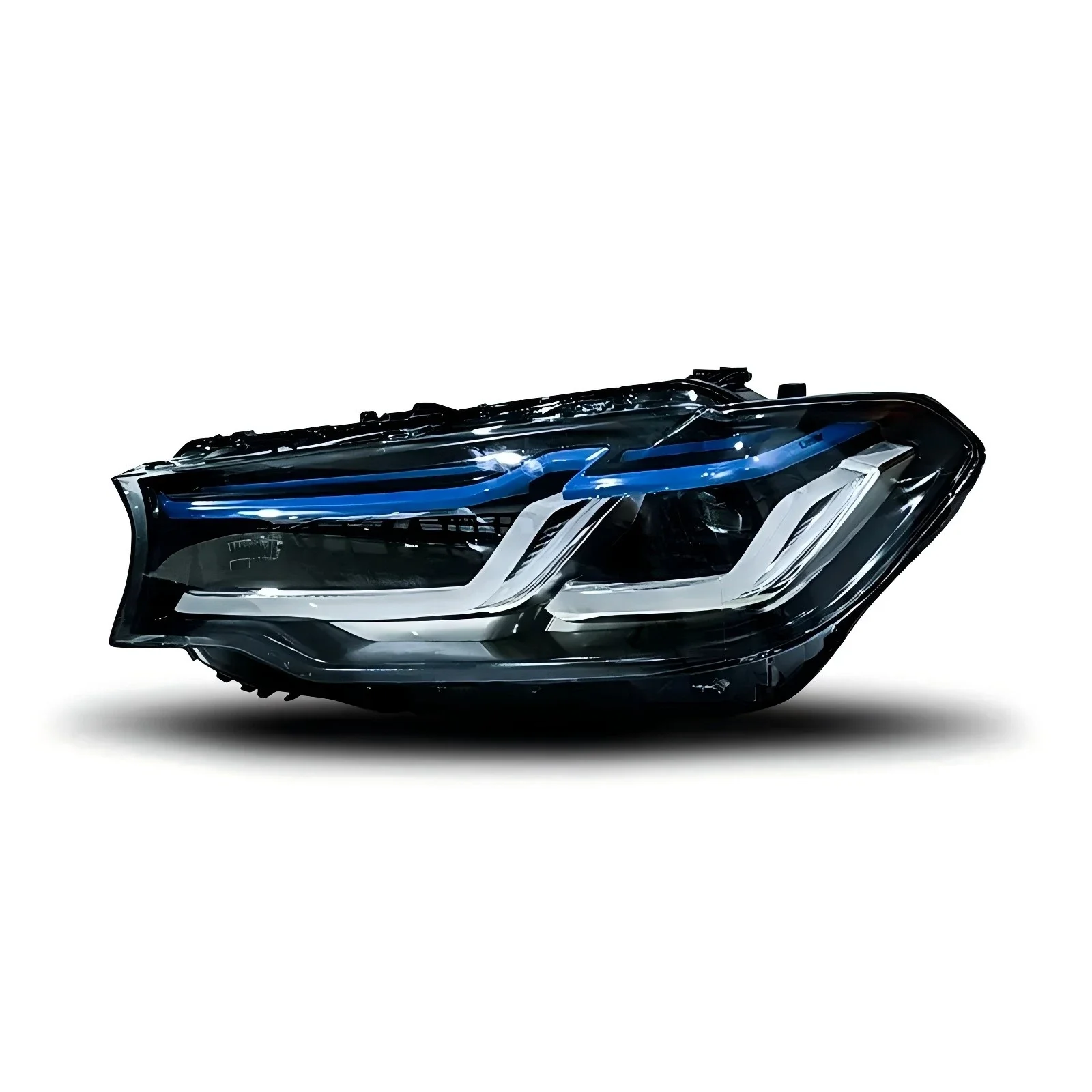 

Горячая распродажа: Светодиодные фары для BMW 5 серии (модели 2018-2020) G30 M5 Thunder Edition с двойными синими LED-фарами-«глазками»
