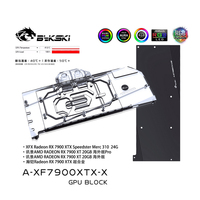Bykski GPU Water Block For XFX RX 7900 XTX Pro 24G/Speedster Merc 310 Graphics Card Liquid Cooling Copper Radiator A-XF7900XTX-X