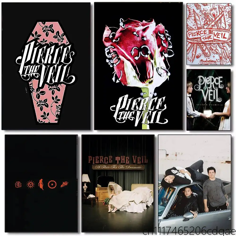 Pierce-The Veil PTV-Collide with The Sky Poster Self-adhesive Art Waterproof Paper Sticker Coffee House Bar Room Wall Decor