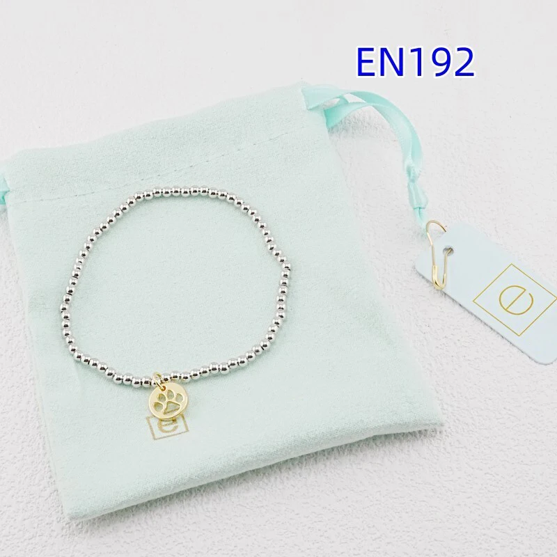 

VKVVA Fashion Jewelry Sliver-plated Beads and Gold-plated Dog Paw Logo Mixed Bracelet for Women Birthday Gifts, Unique Gift