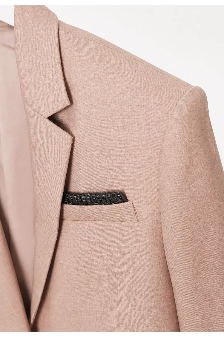 K2613W Designer-Stil Damen-Wollblazer Minimalistischer Premium-Stoff Büro-Mode-Anzugmantel – Detail 12
