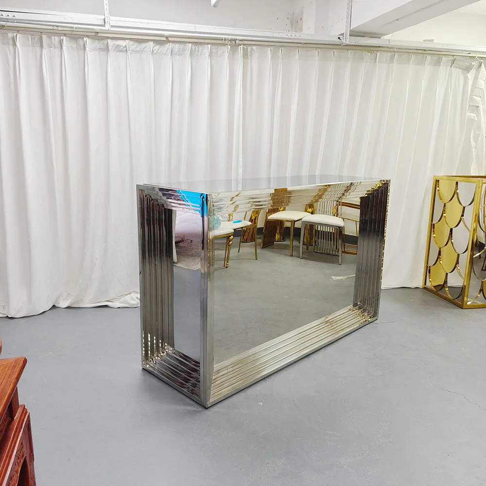 Wedding Party Table Stainless Steel Gold Silver Outdoor Tables for Wedding Decoration