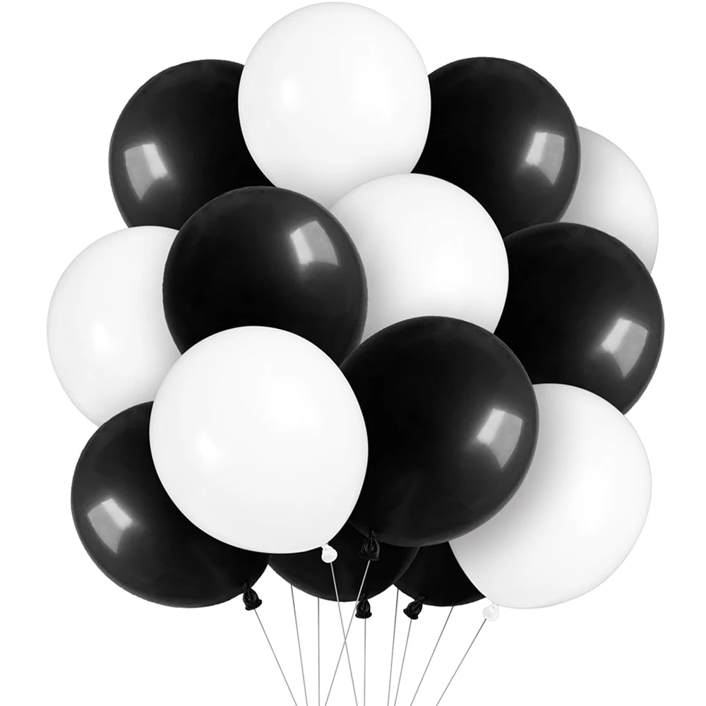 5/10/12inch Black White Balloons Blue Matte Latex Balloon Birthday Party Baby Shower Decoration Wedding Graduation Helium Globos