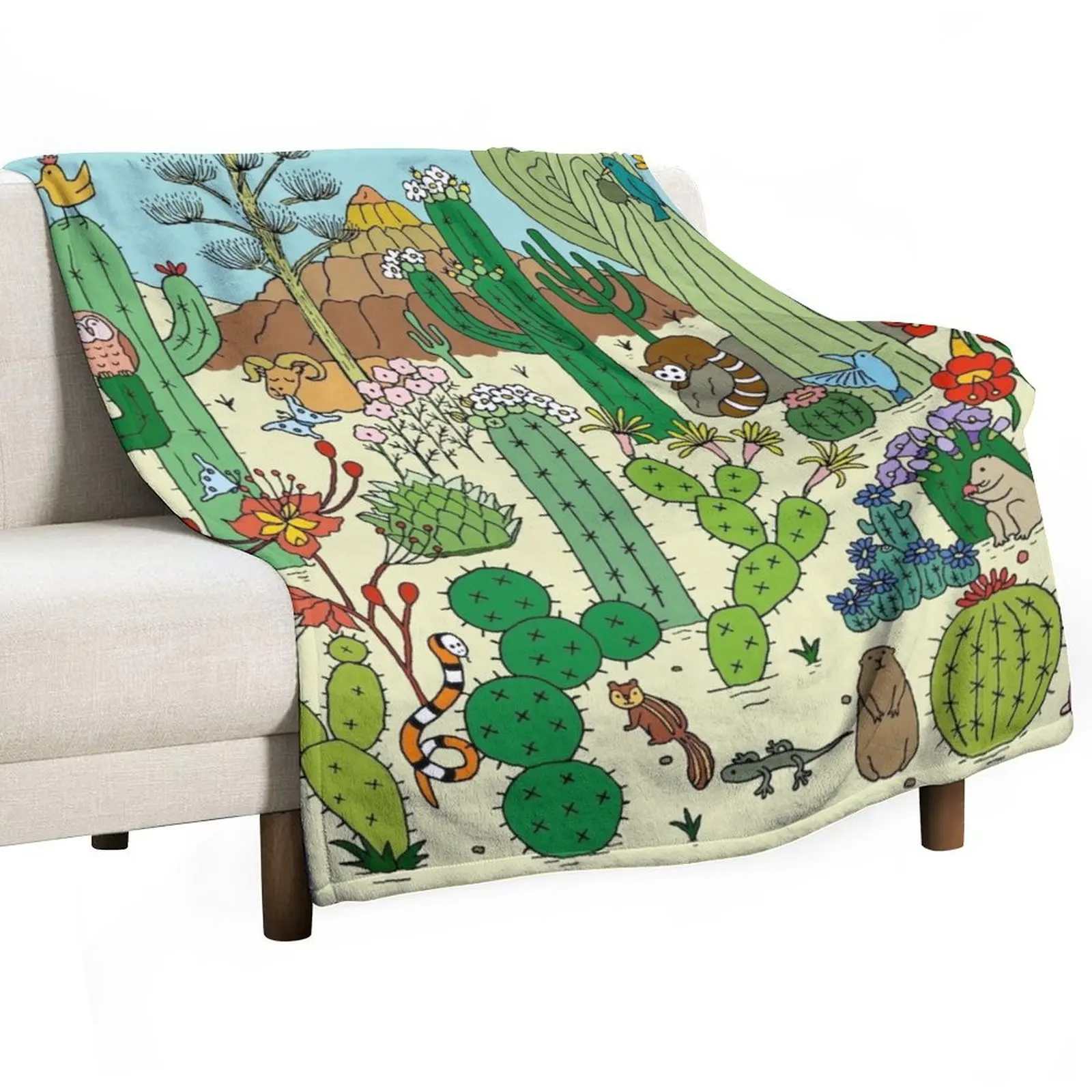 Arizona Desert Museum Throw Blanket Decorative Sofas Comforter for winter For Baby Plush funny gift Blankets