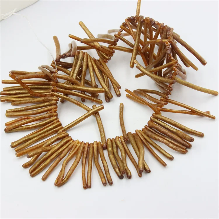 Irregular Tiny Branch Golden Coral Beads Good Quality Charms For Jewelry Making Diy Tribal Necklaces Earrings Accessories  Gifts