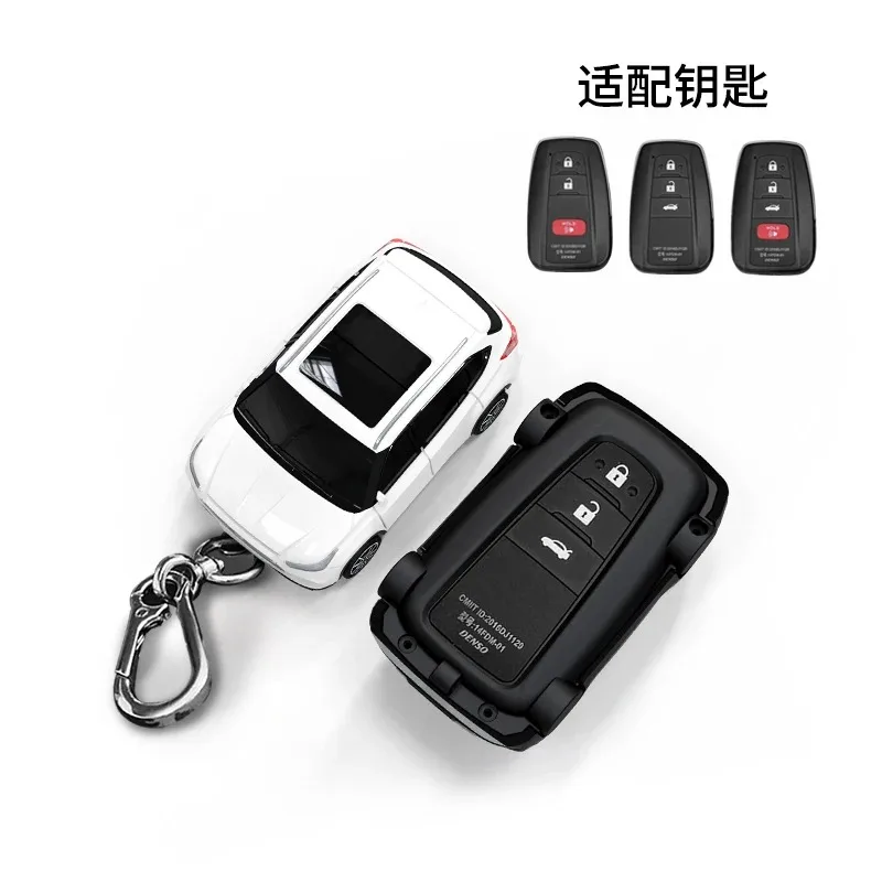 For Toyota Highlander Appearance for Toyota Prius 20 RAV4 Camry 70 CHR C-HR Corolla Remote Smart Car Key Case Cover Fob Holder