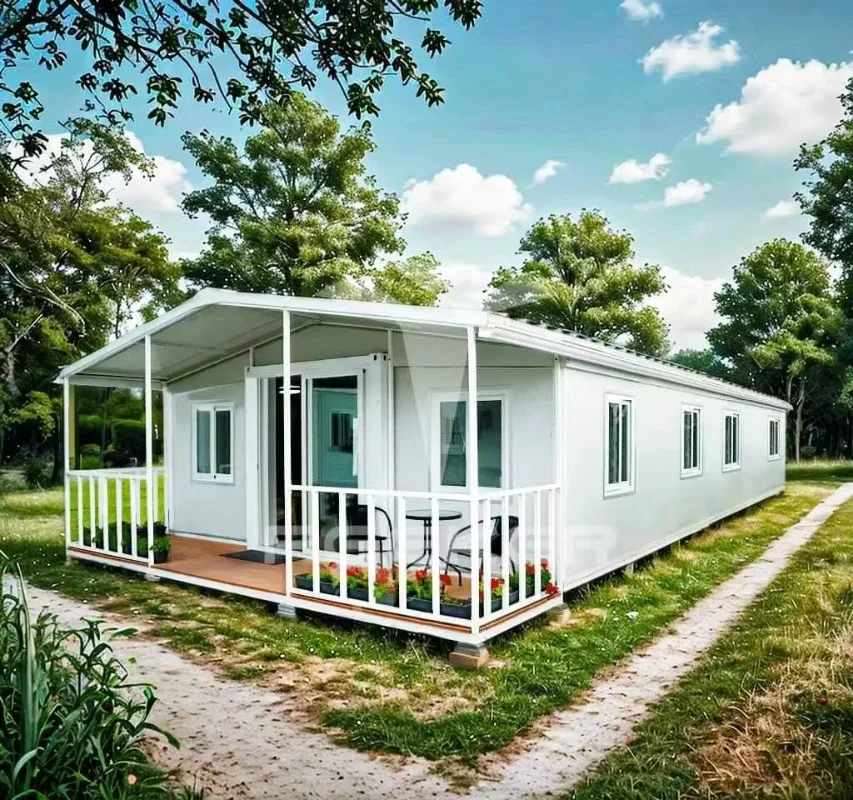 Reinforced Base Foldable Mobile House Thickened Bottom Beam Anti Sinking Stable Placement Prefab Container Building