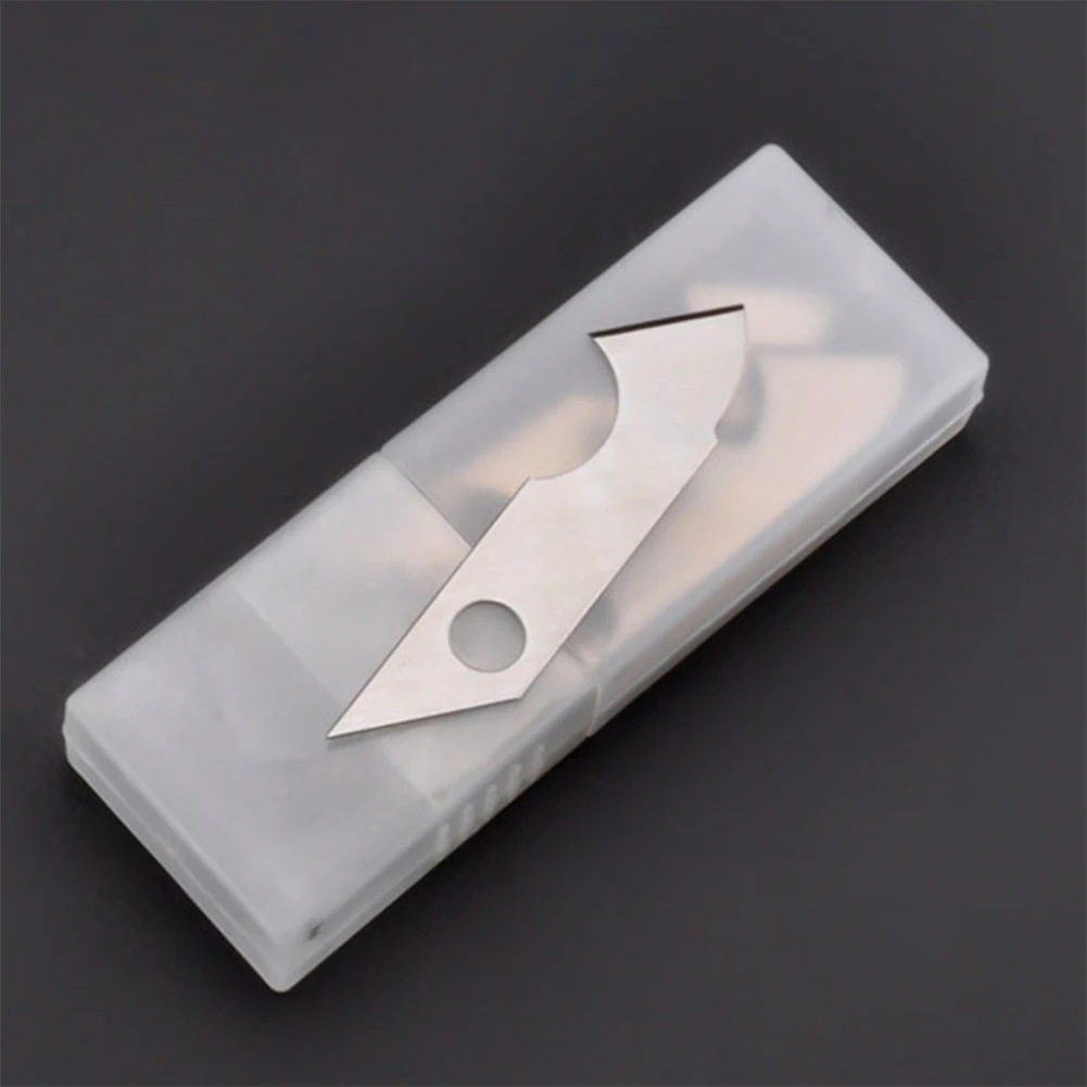 10 Stück Haken Klinge PVC Acryl platte Kunststoff Schneidwerk zeug Ersatz klingen zum Schneiden von Holz Acryl platte Kunststoff Papier 45*10mm