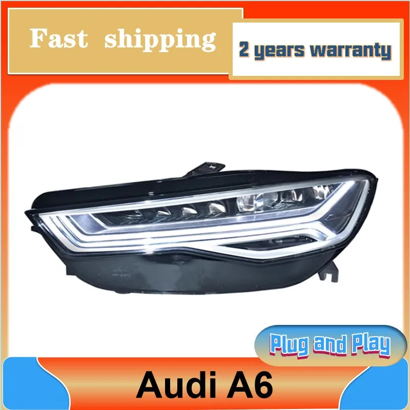 

Car Styling for Audi A6 Headlight 2012-2018 A6 C7 Headlamp A6L DRL Turn Signal Low High Beam Projector Lens