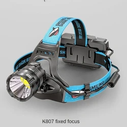 Smiling Shark High Power Strong Light Headlamp Outdoor Hiking Construction Site Construction Focusing Waterproof Headlamp