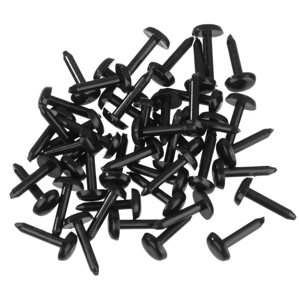 100szt Plastikowy Mini Czarny Bezpieczny Owalny Nos dla Lalki dla Pluszowego Psa Wypchane DIY Lalki Zwierzęta Pluszowe Lalki Oczy Akcesoria — zdjęcie 4