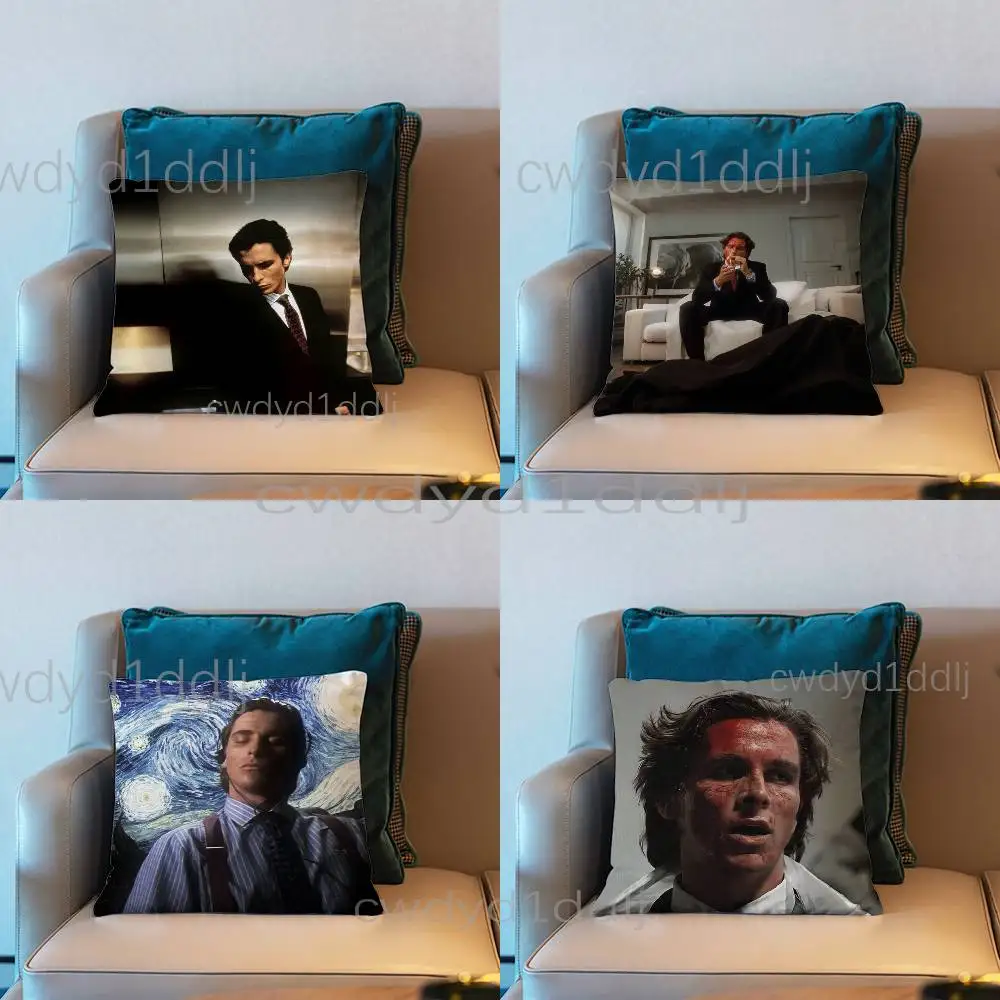

P-Patrick PSYCHO Pillow Case Cover Square Sofa With For Pattern Comfortable Cushion suitable Of Room