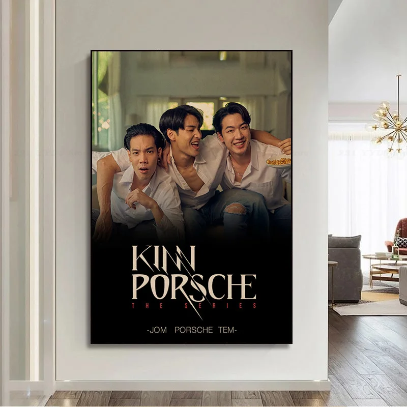 KinnPorsche The Series Movie Posters For Living Room Bar Decoration Kawaii Room Decor