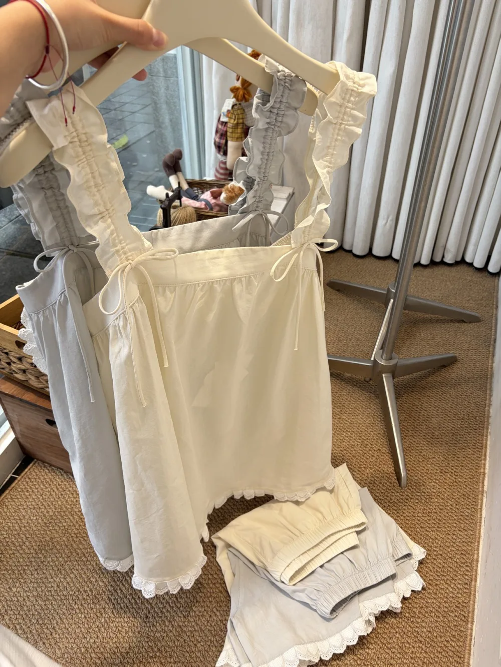 camison-de-verano-para-mujer-de-algodon-puro-con-nudos-pantalones-cortos-ropa-de-dormir-comoda-y-transpirable