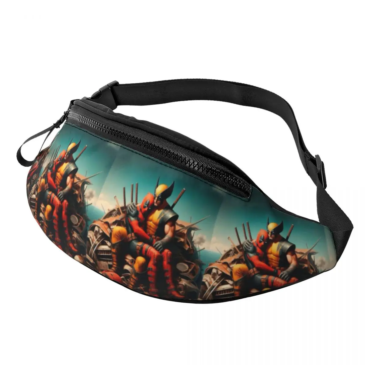 

Custom Wolverine Deadpool Wallpaper Fanny Pack Men Women Crossbody Waist Bag for Running Phone Money Pouch