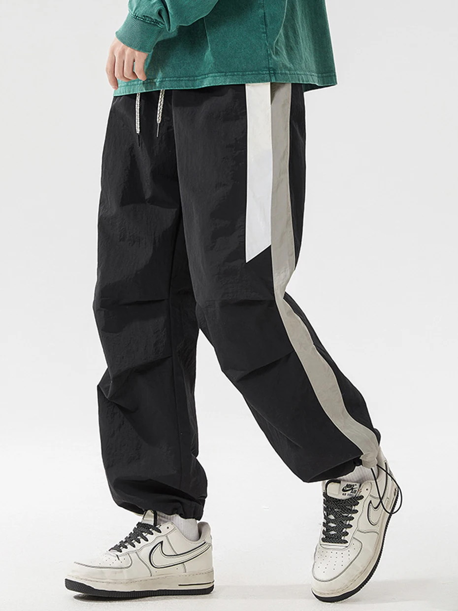 

Men's Joggers 2024 Spring New Loose Casual Sports Pants Side Striped Sweatpants Trackpants Trousers