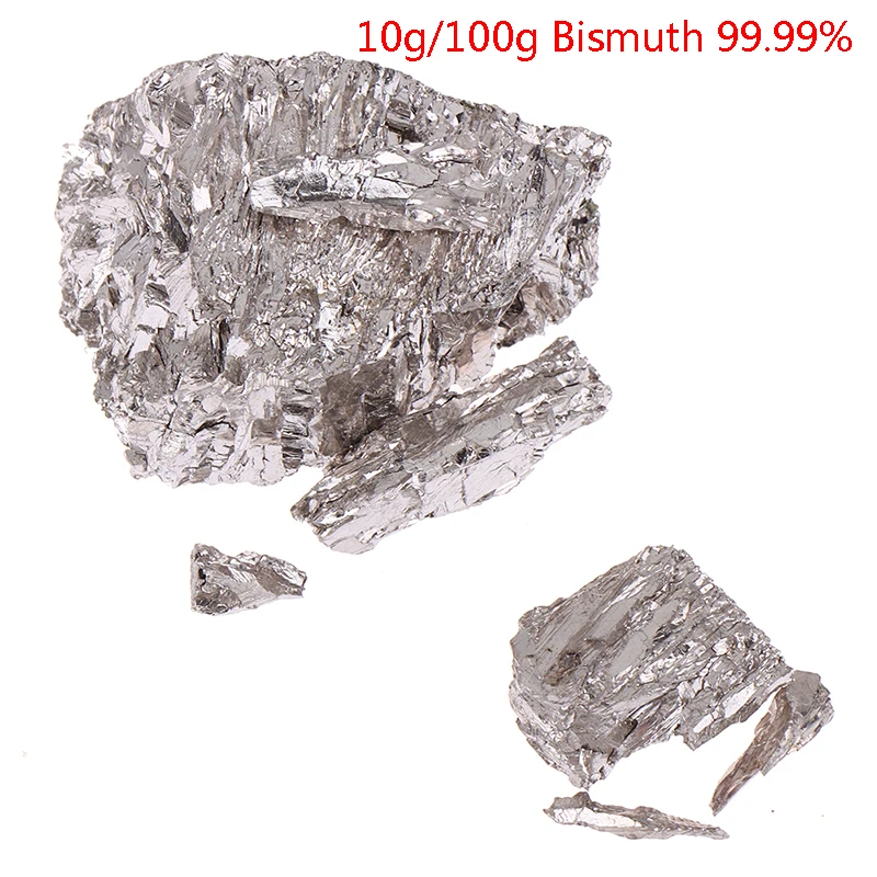 Bismuto puro alto do metal para fazer cristais, 99,99% puro, 10g, 100g