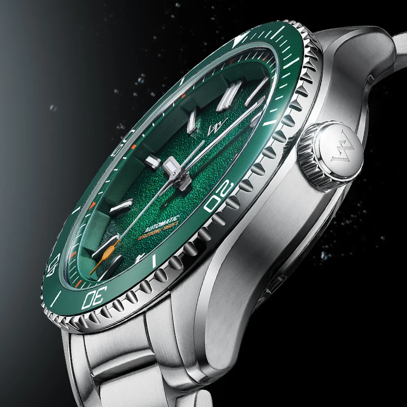 ساعة WM ساعات ميكانيكية أوتوماتيكية مقاومة للماء ساعات رجال الأعمال ساعة Welly Merck WM046M