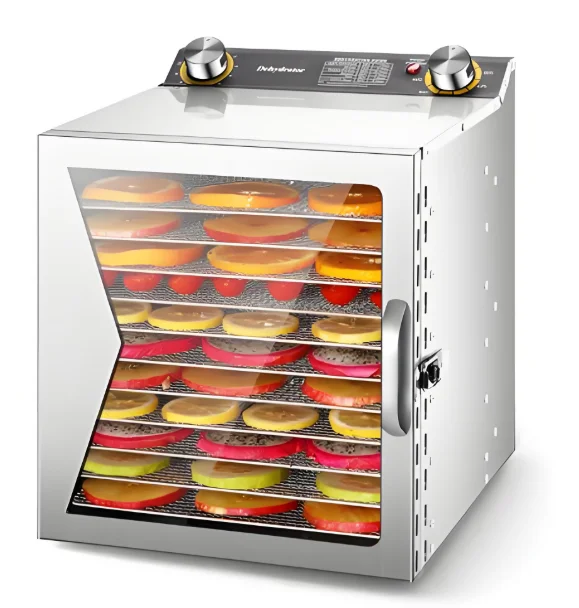 مجفف فواكه وخضروات منزلي صغير من الفولاذ المقاوم للصدأ 18 طبقة مجفف مادي للفواكه والخضروات الجافة #4